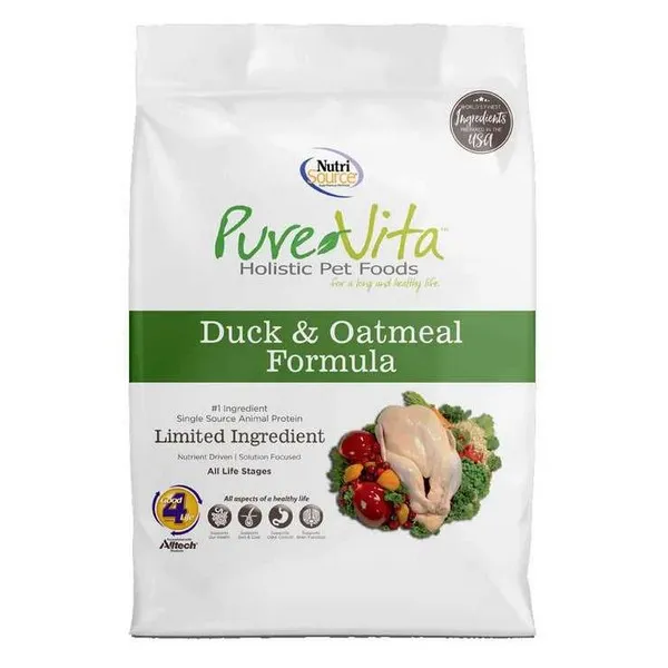 5 Lb Nutrisource Purevita  Duck & Oatmeal Dog Food - Health/First Aid